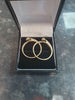 9ct Yellow Gold and Clear Stone double Ring Set - Size T