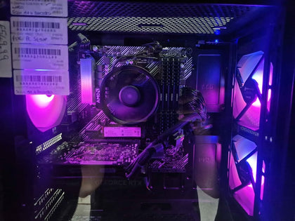Gaming PC Setup, 32GB RAM, Ryzen 5 5500, 8GB RTX 4060, 1TB SSD W11,K70 Keyboard, RGB Mouse, MSI 27