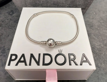 Genuine Pandora Disney Sparkling Mickey Mouse Snake Chain Bracelet S925 - 20cm