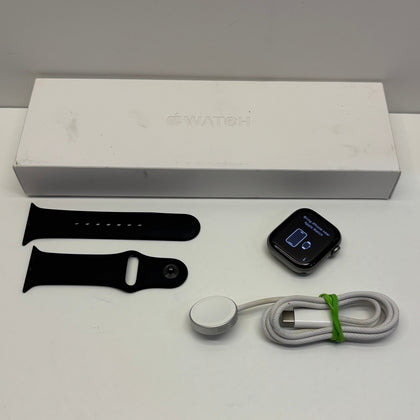 Apple Watch Series 11 42mm Space Grey Aluminum Case Black Sports Band