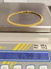18ct Solid Yellow Gold Flat Herringbone Bracelet - 8"