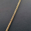 9ct Yellow Gold Rope Chain Necklace With Ingot Pendant - 22" Long - 7.20 Grams