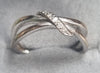 9ct white gold diamond ring Size N