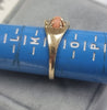 9ct Gold Ring Peach Stones Size "N"