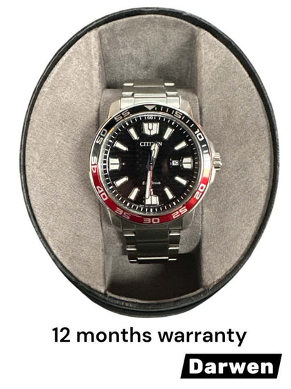 Citizen Eco-Drive Men's Sport Watch - Black and Red Face