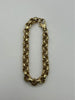 9K 375 HALLMARKED YELLOW GOLD, ENGRAVED BELCHER BRACELET, 9” 34.4G