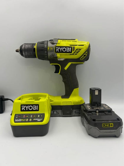 Ryobi Hammer Drill R18PD3, With 2x Batteries & Charger, Comes With Carry Case