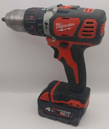 Milwaukee combi drill 18v M18 BPDN with li-ion battery 4.0ah unboxed red