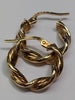 9ct gold twist earrings
