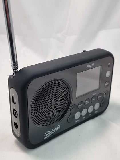 Roberts Play 20 DAB / DAB+ / FM Portable Radio, Black