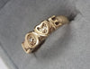 9ct Gold Love Ring With Diamond Size O1/2