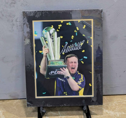 Luke Littler Signed 2025 World Championship Photo, With Certificate Of Authentication