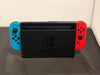 nintendo switch console red and blue joycons
