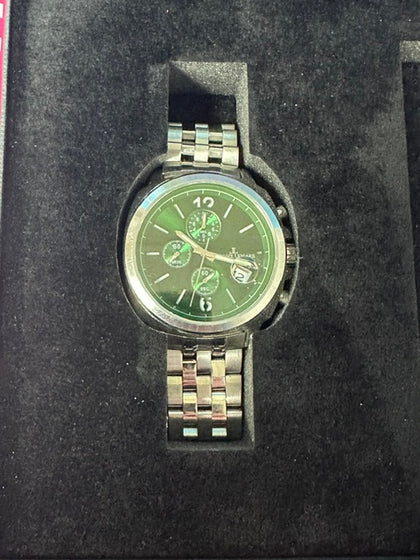 JEROME LEMARS WATCH SLIVER/GREEN BOXED