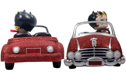 Betty Boop In Sports Car - Red Glitter 30cm