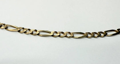 9ct gold figaro chain 21.5