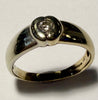 9ct Two Toned Gold Diamond Ring - Size P