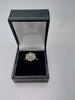 9CT Yellow Gold Ring With CZ Stone Flower - 2.62 Grams - Size T - Fully Hallmarked