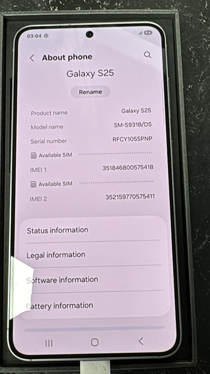 Samsung Galaxy S25 - 512 GB - silver shadow