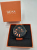 HUGO BOSS MENS WATCH SILLICONE ORANGE STRAP