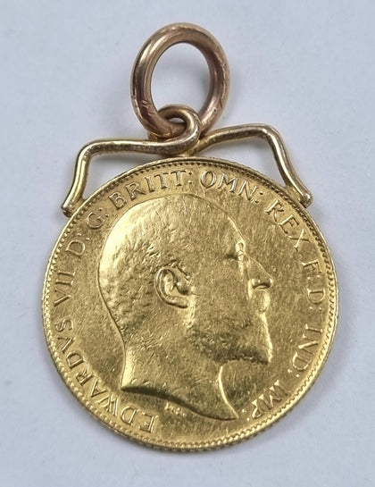 1910 Gold Half Sovereign Coin Edward V11