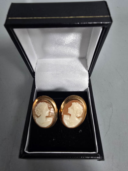 9CT Gold Earring 4.4G (LARGE STONE LADY) 375