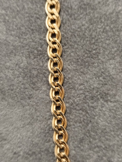 14ct Yellow Gold Fancy Double Curb Link Chain