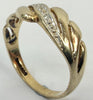 9ct yellow gold cluster ring size M 1/2