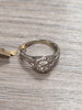 9CT White Gold Ring 3.3g w/stones (Size M)