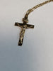 9ct Yellow Gold Thin Chain with Crucifix - 24" (1.5") - 4.52g