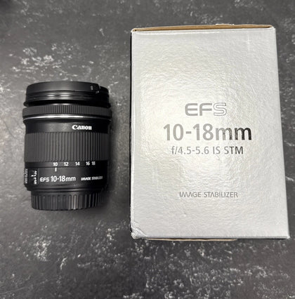 Canon EF-S 10-18mm f/4.5-5.6 IS STM Lens Boxed - Chesterfield
