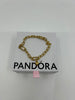 Pandora 14k Gold-Plated Small-Link Chain Bracelet with Heart Charm