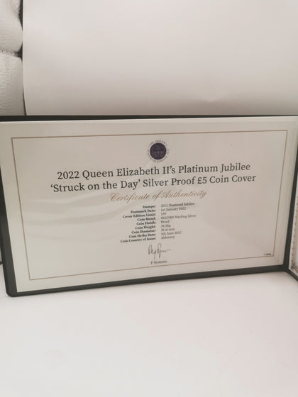 SILVER COIN 2022 QUEEN ELIZABETH II'S Silver Proof £5 Coin-2012 DIAMONDJUBILEE