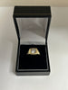 9ct yellow gold stone ring 3.6G stamped 375 size V tested in store comes with box