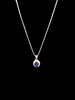NEW OTHER SILVER CHAIN WITH PURPLE STONE CZ ,925, WEIGHT 4.21 , LENGHT 24"