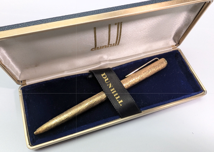 9CT GOLD  1970s VINTAGE DUNHILL PEN BOXED