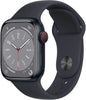 Apple Watch Series 8 (GPS + Cellular, 41MM) Midnight Aluminium Case with Midnight Sport Band ()