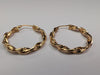 9ct gold twist hoop earrings