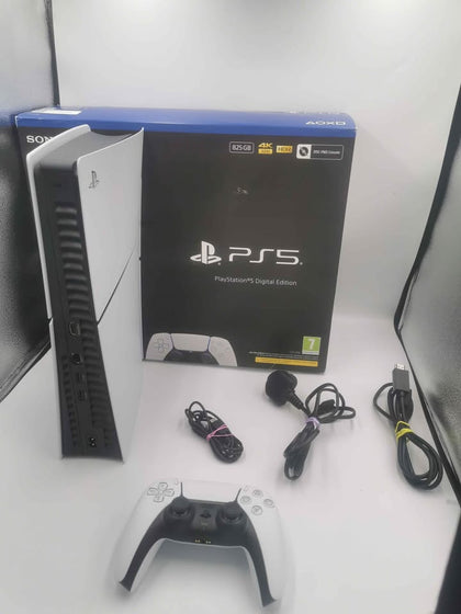 Playstation 5 Slim Digital Edition Console, 825GB, White, boxed includes 1 controller