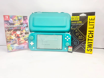 Nintendo Switch Lite Handheld Console - Turquoise With Games and Case