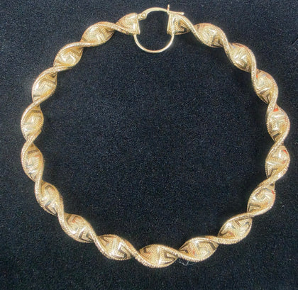 14ct Gold Earrings 585 10.5G 3'' IN DIAMETER