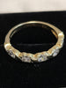 9ct Yellow Gold Ring With CZ Stones - Size O -  2.24G - Hallmarked