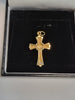 9ct Yellow And White Gold Cross Pendant - 1.76G - Hallmarked - Iridescent Effect On The Yellow Gold
