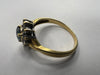 18CT GOLD DIAMOND AND SAPPHIRE RING SIZE O