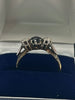 18ct Gold Ring With Black & Clear Stones - Q