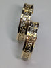 14ct gold Greek key hoop earrings
