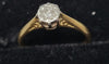 18CT - Yellow Gold Ring With Platinum Mount - 2.13g - J