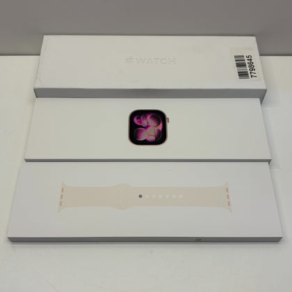 Apple Watch Series 11 46mm Rose Gold Aluminum Case Light Blush Sports Band