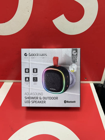 Goodmans Aqua Sound Shower & Outdoor LED Bluetooth Speaker, B