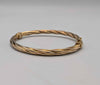 9CT (375) Yellow Gold Hinged Bangle, 7.4G, Unboxed